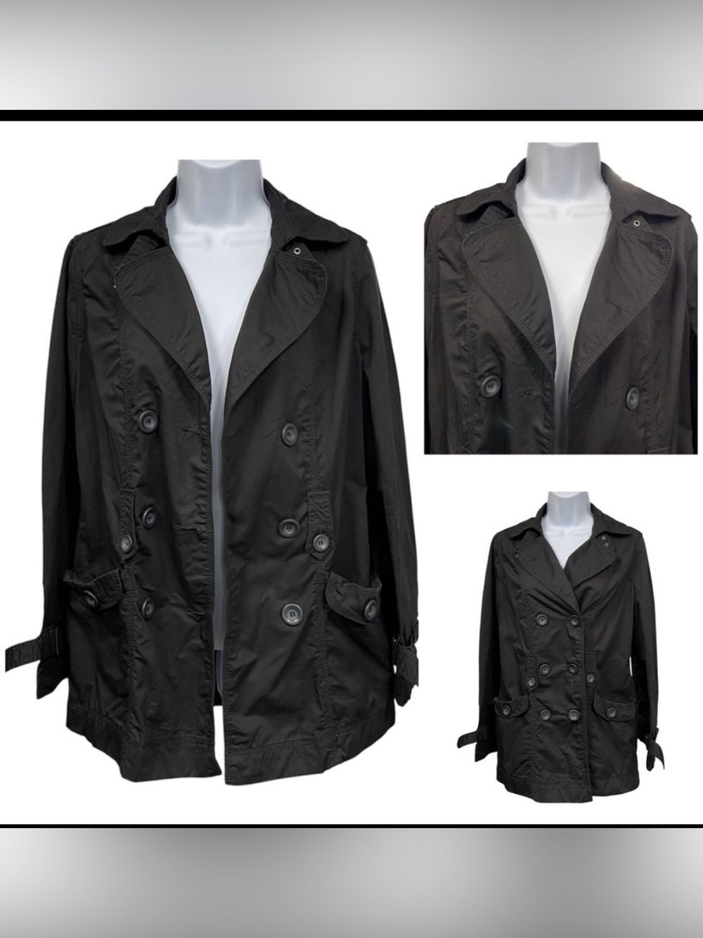 Jacket papayaPea women’s Size L Black 100%Cotton lightweight